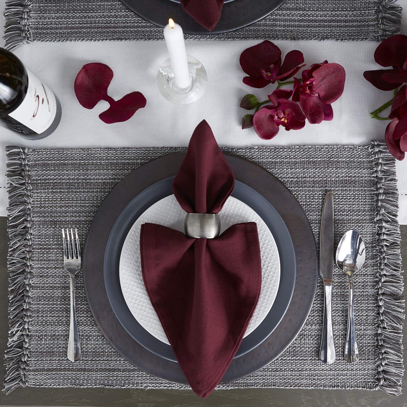DII Variegated Tabletop Collection, Placemat Set3x19, Gray, 6 Piece - Image 2